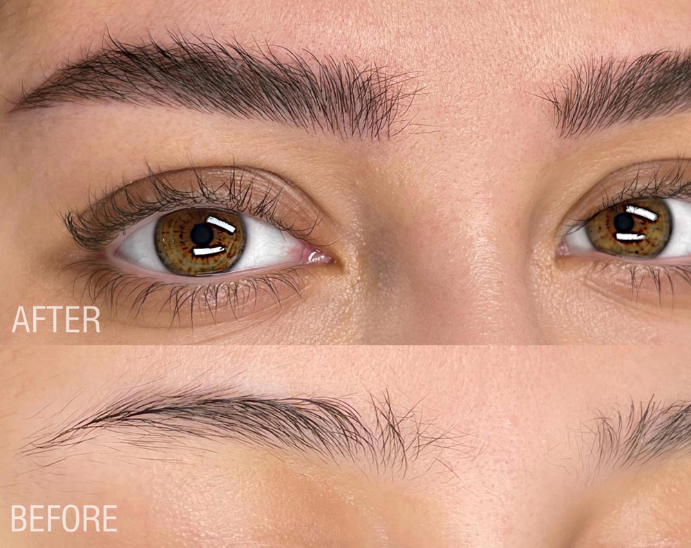 Eyebrows made with our Fluffybrows technique